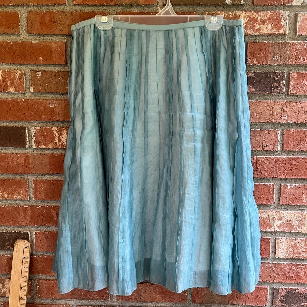 NIC+ZOE Light Blue A-Line Skirt Fully lined